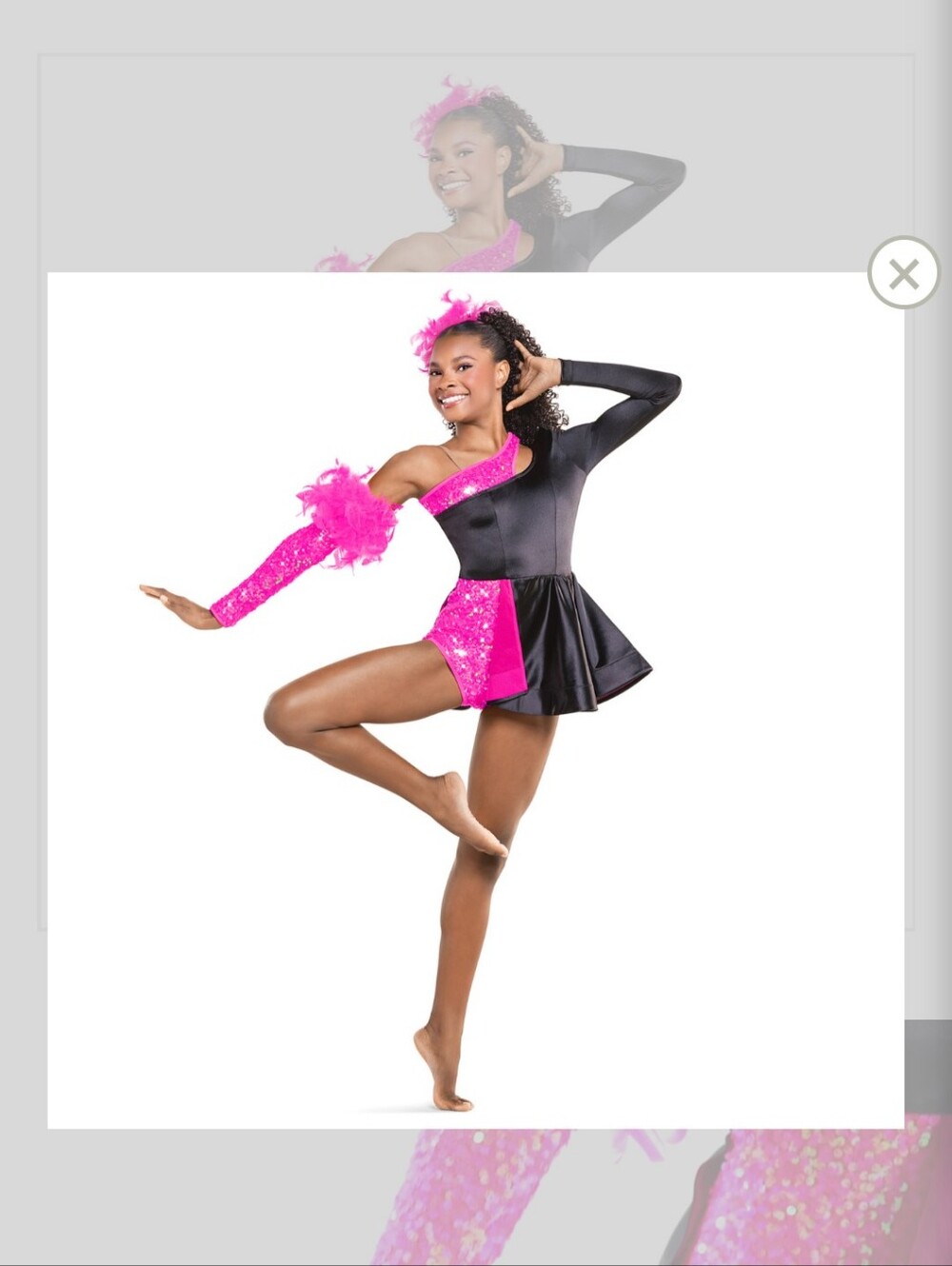Radiant Pink And black Dance Costume